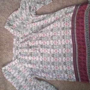 Pink, Black, and Blue design Top